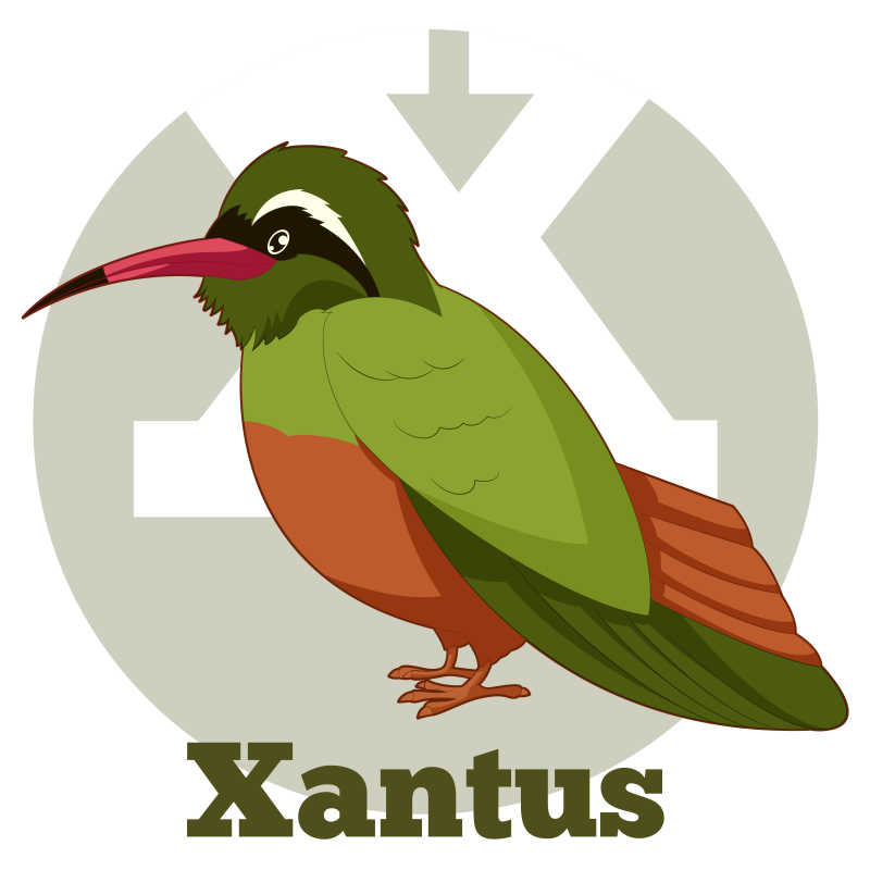 卡通翠鸟矢量插图