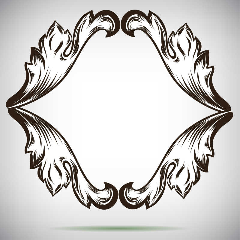 白色背景下的矢量花纹插画