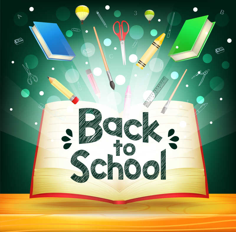 回到学校的创意时尚海报设计矢量图