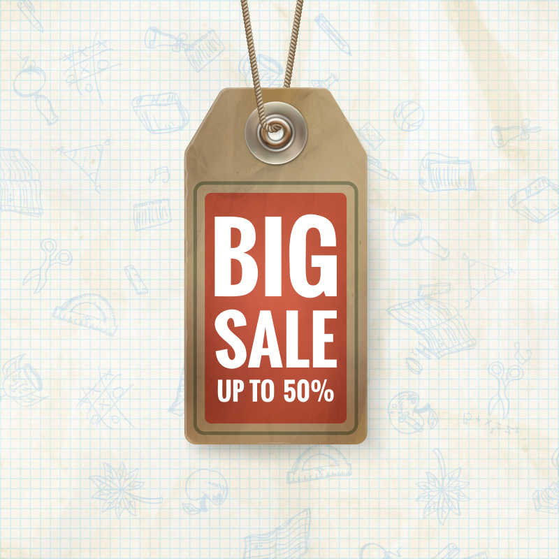 白色背景下的矢量标签模板