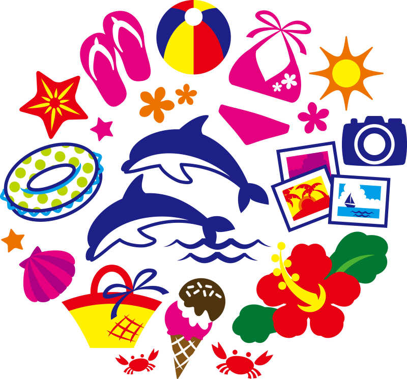 夏天剪贴画矢量元素