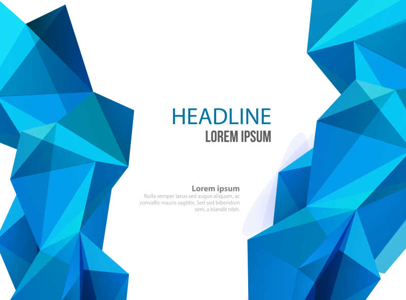 抽象的蓝色几何矢量背景