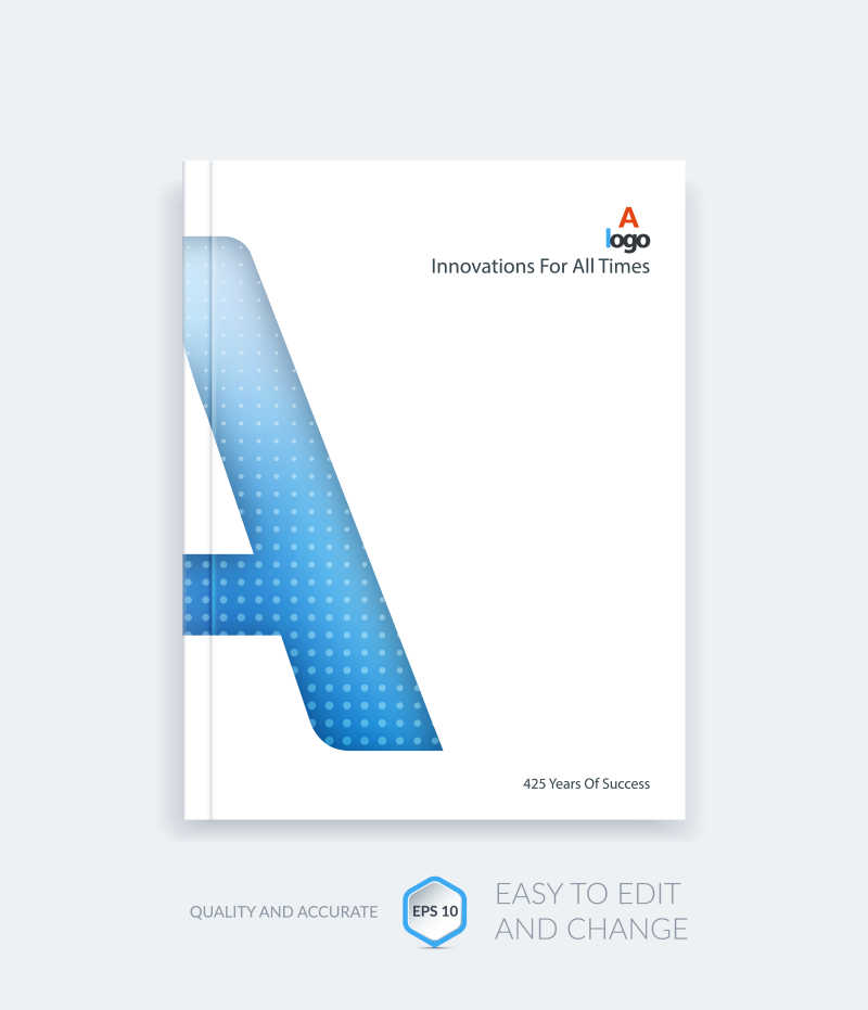 半个字母的矢量封面设计