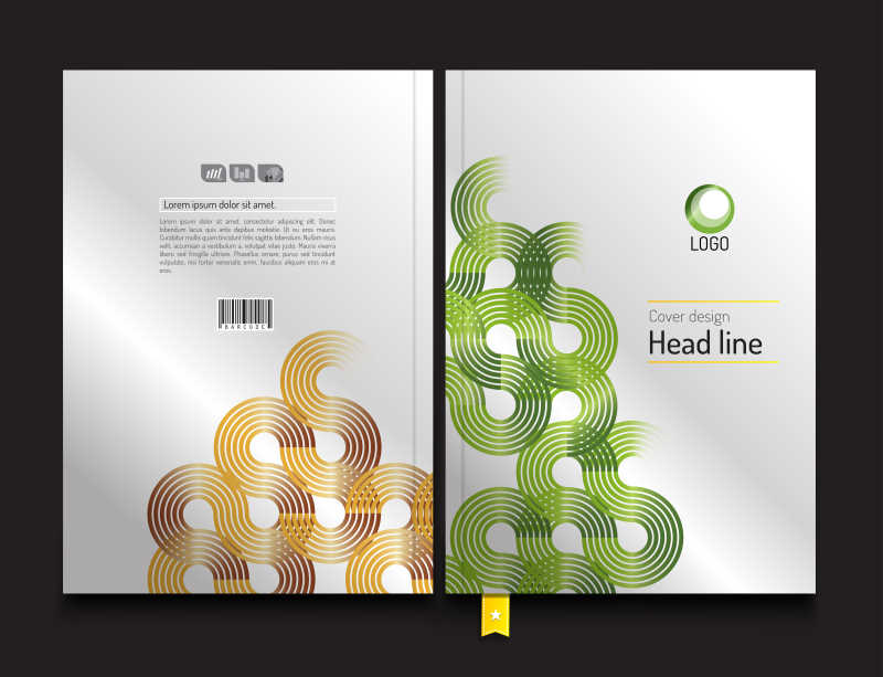 现代商业小册子设计模板矢量图