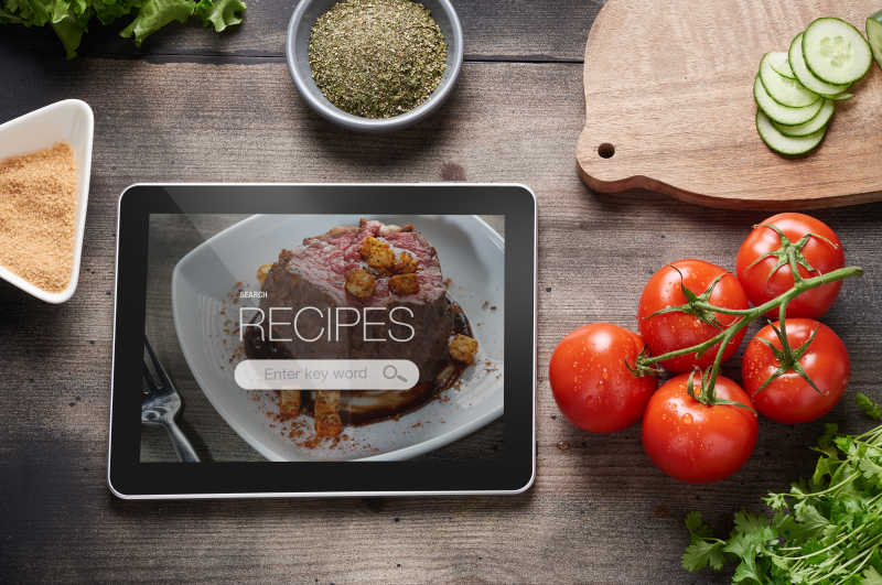 平板电脑的食谱