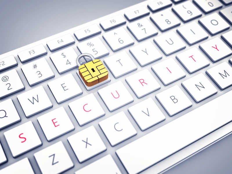 键盘上的芯片锁