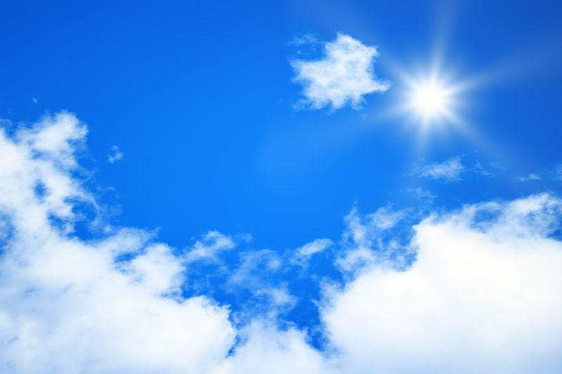 蓝天白云图片阳光真实图片