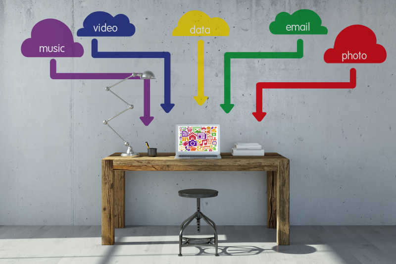 云数据备份图背景墙