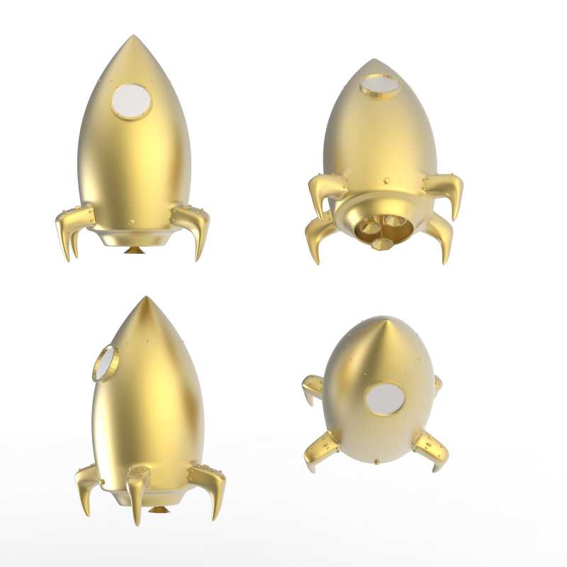 不同角度的航天飞机