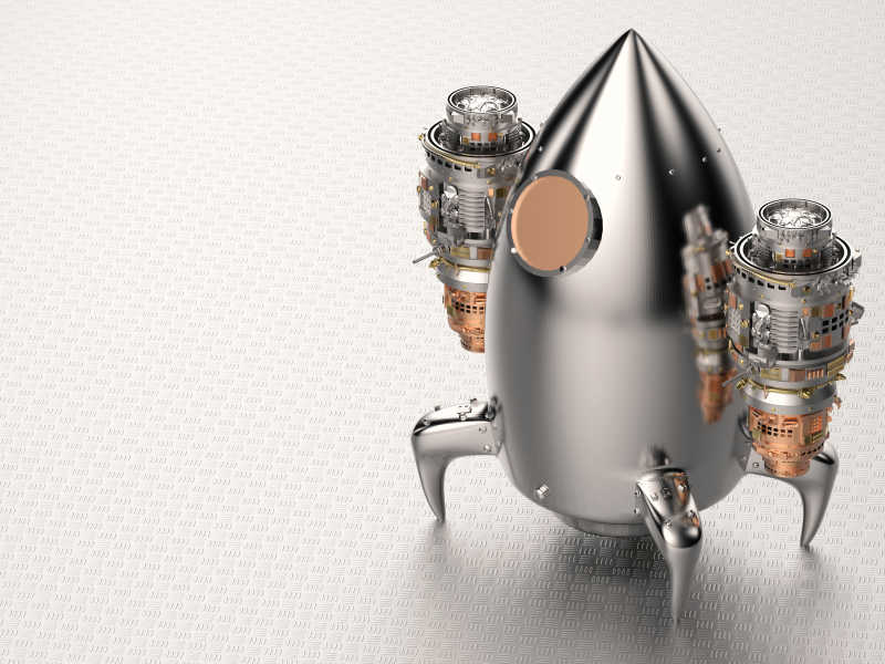 一架迷你金属航天飞机