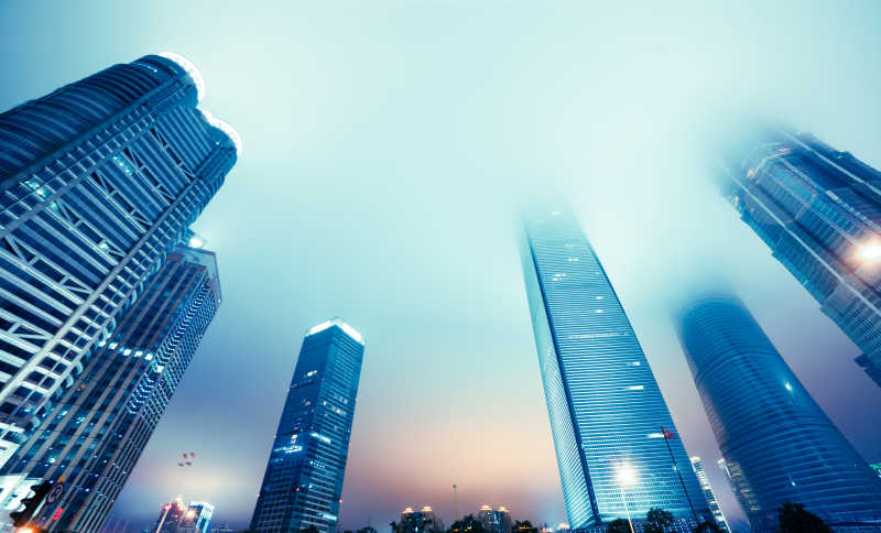 上海国际金融中心的摩天大楼