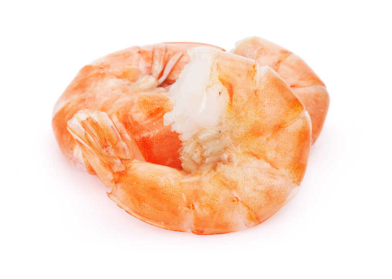 新鲜的煮熟的虾