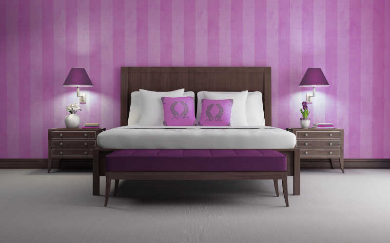 紫色别致奢华卧室