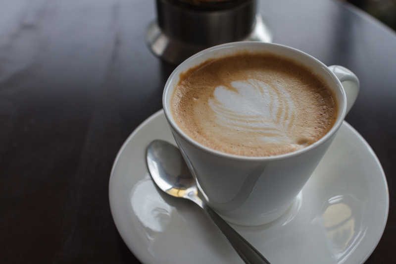 美味的一杯拿铁咖啡
