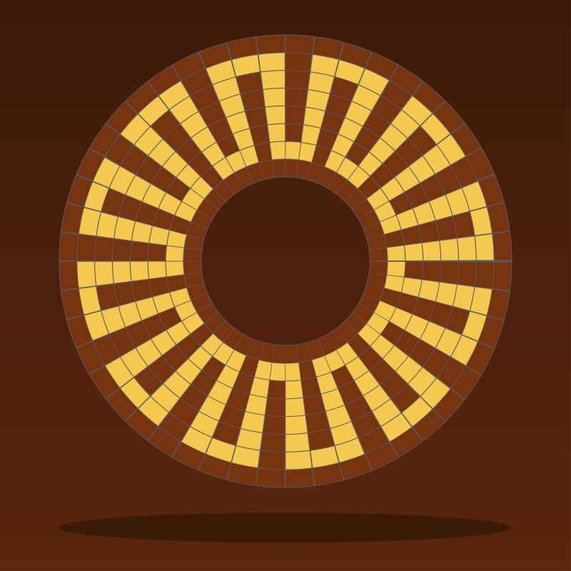 褐色背景下黄色粗线条希腊