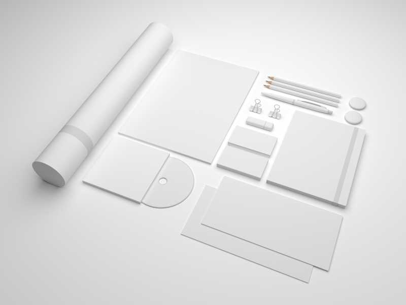 制作办公用具的空白模板