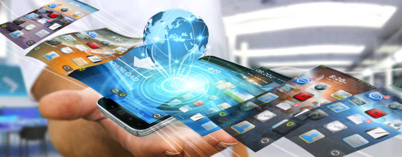 智能手机切换图标界面显示屏