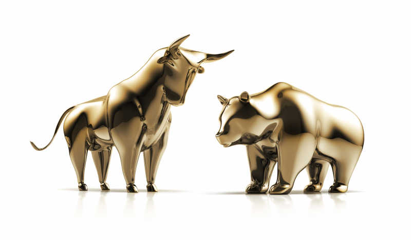 金色的牛和熊
