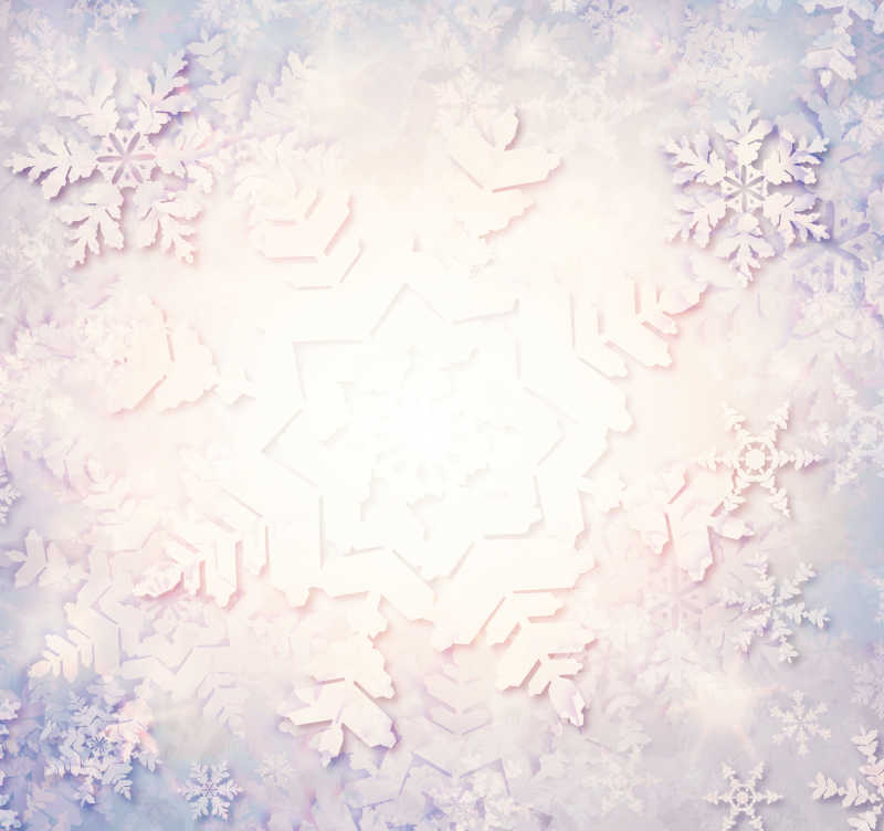 圣诞雪花的贺卡背景