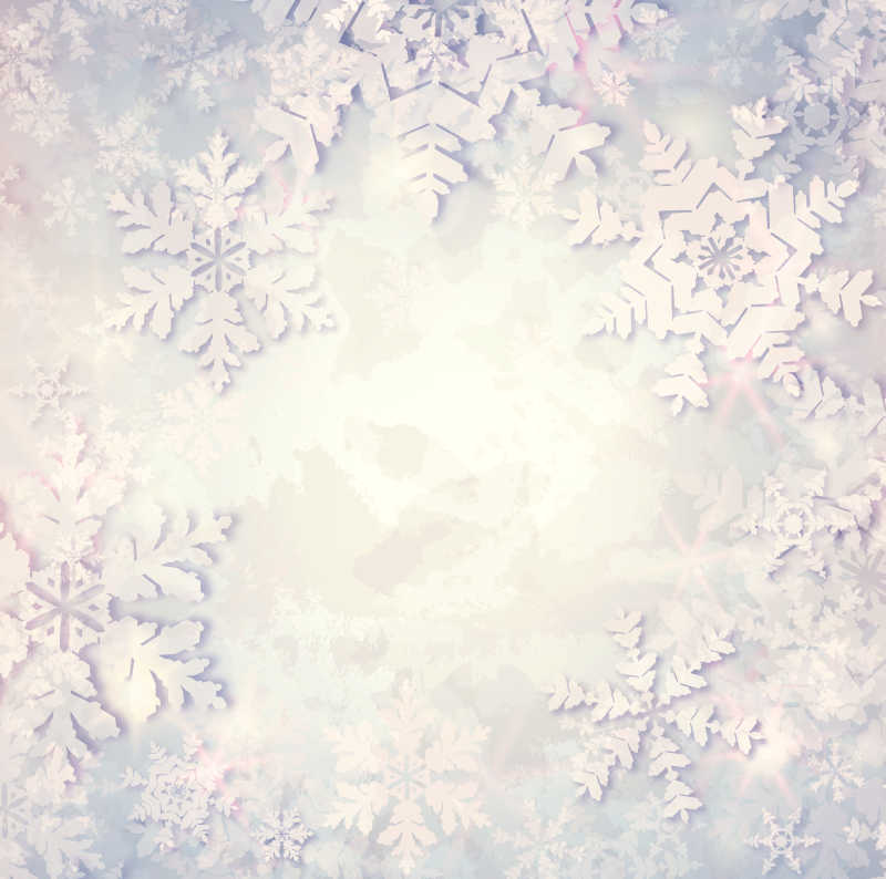 白色圣诞雪花背景