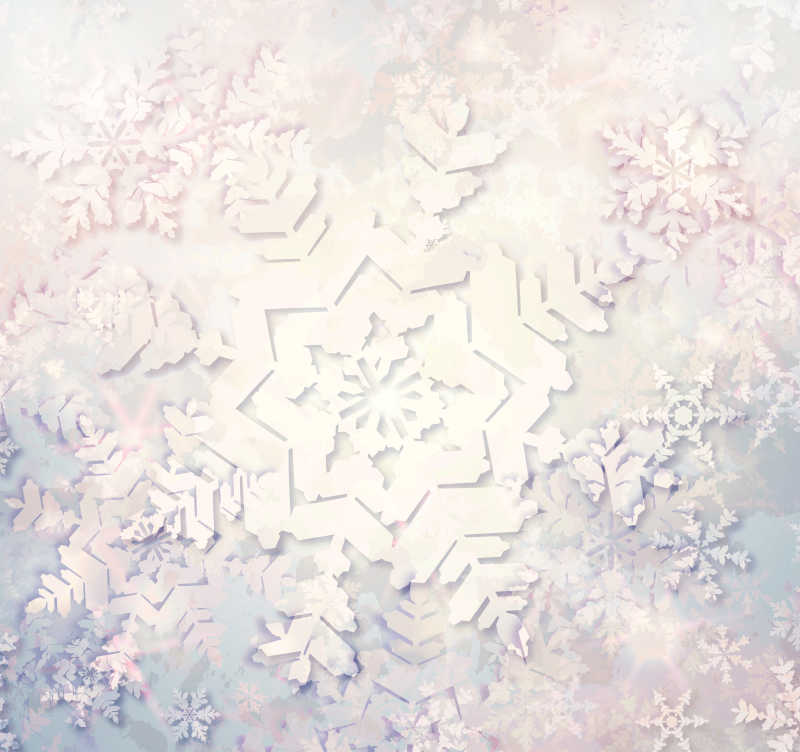 漂亮的圣诞雪花背景