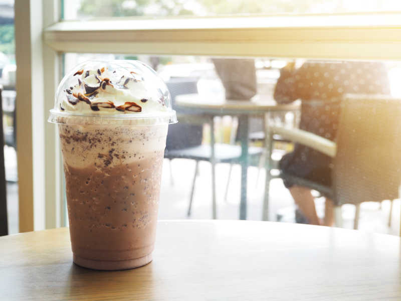 冷巧克力咖啡冰沙饮料