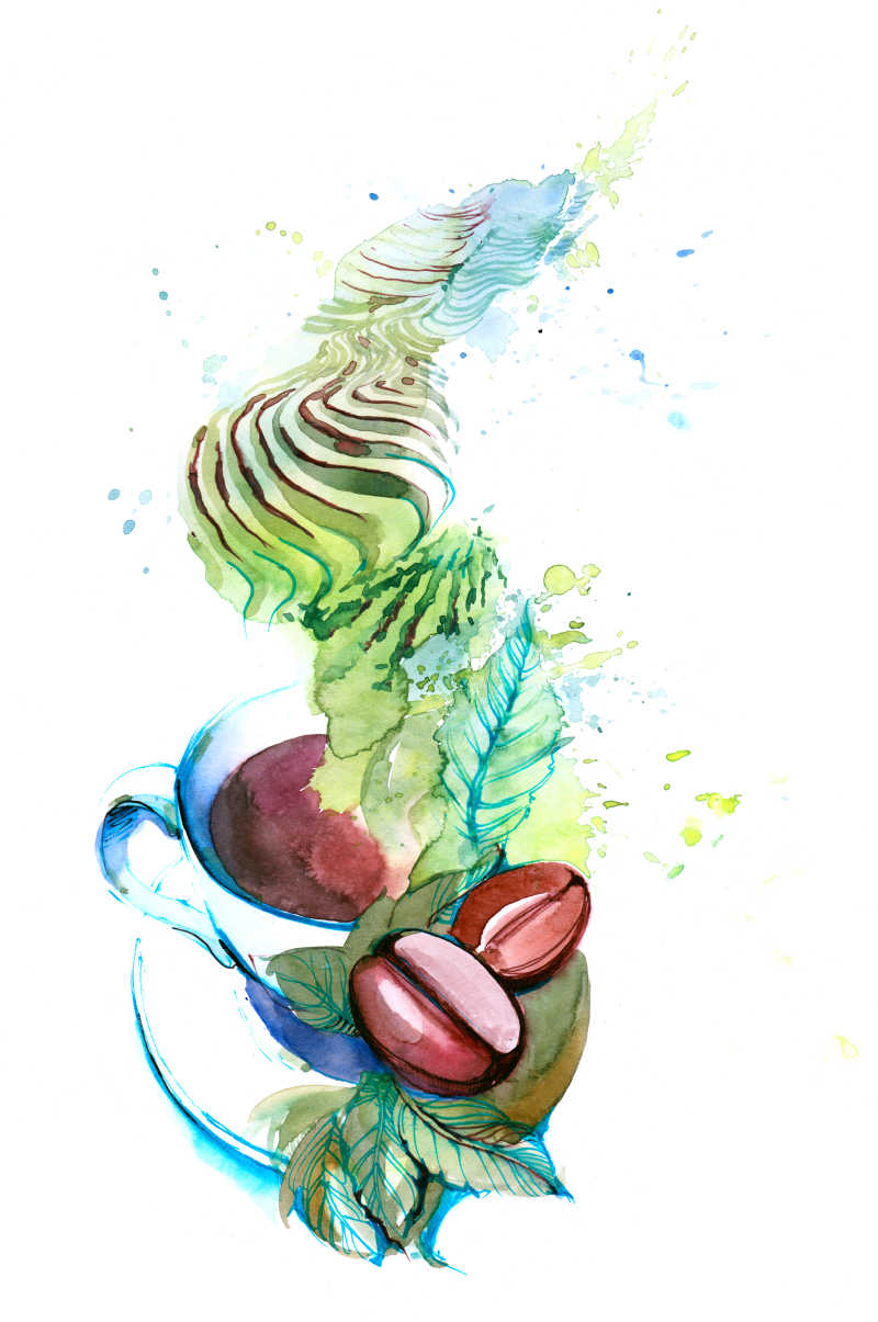 创意彩绘概念插图