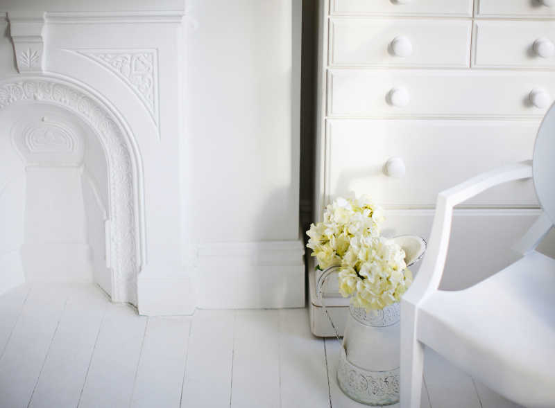 漂亮的白色花瓶