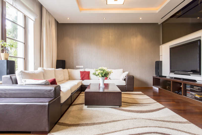 暖色调豪华的室内客厅装修