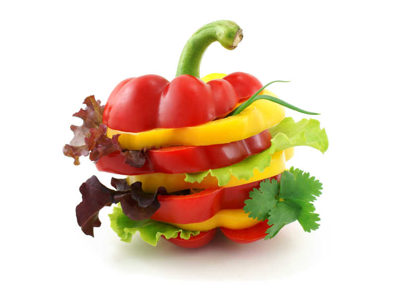 新鲜的蔬菜三明治