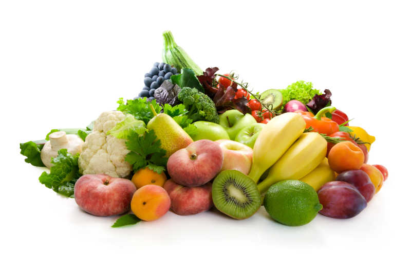 堆放在一起的蔬菜