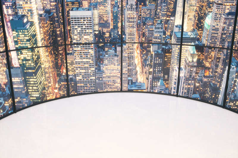 室内高层落地窗