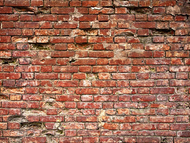 红色老旧砖墙纹理背景