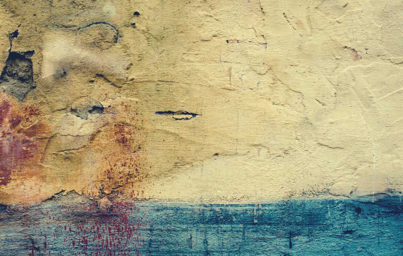 黄色旧墙壁纹理背景