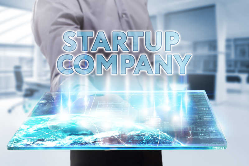 商人展示商业启动科技概念