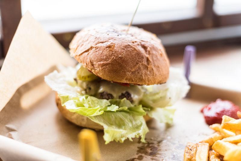 可口美味的汉堡快餐