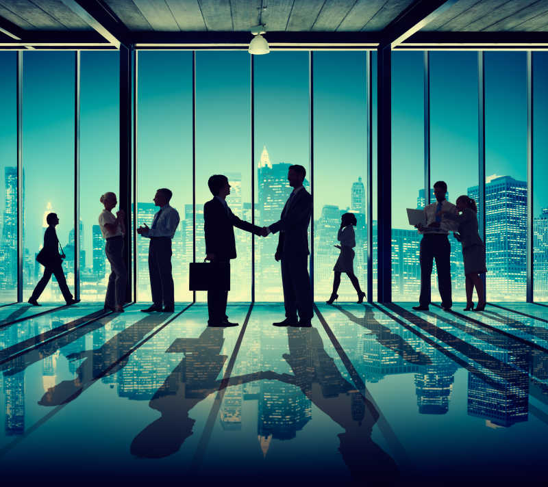 商人合作达成概念