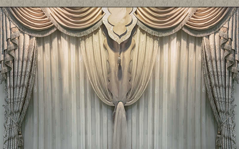 豪华的窗帘设计