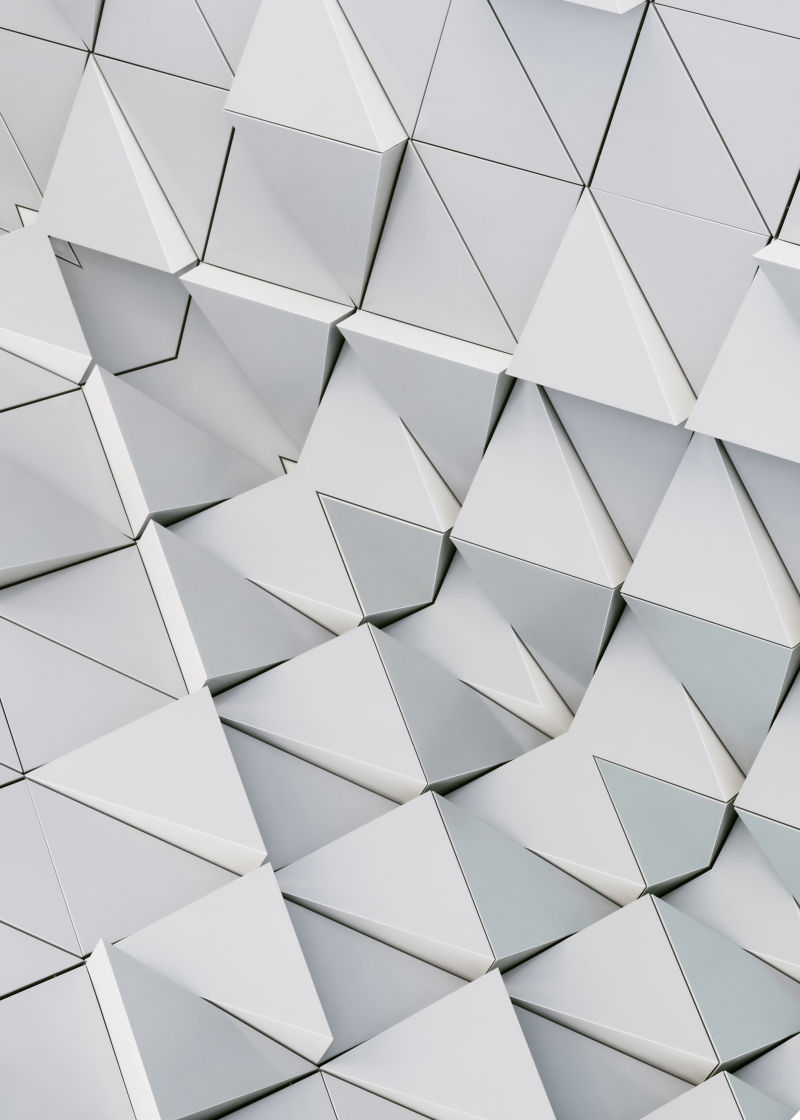 现代银色铝通风立面三维立体图