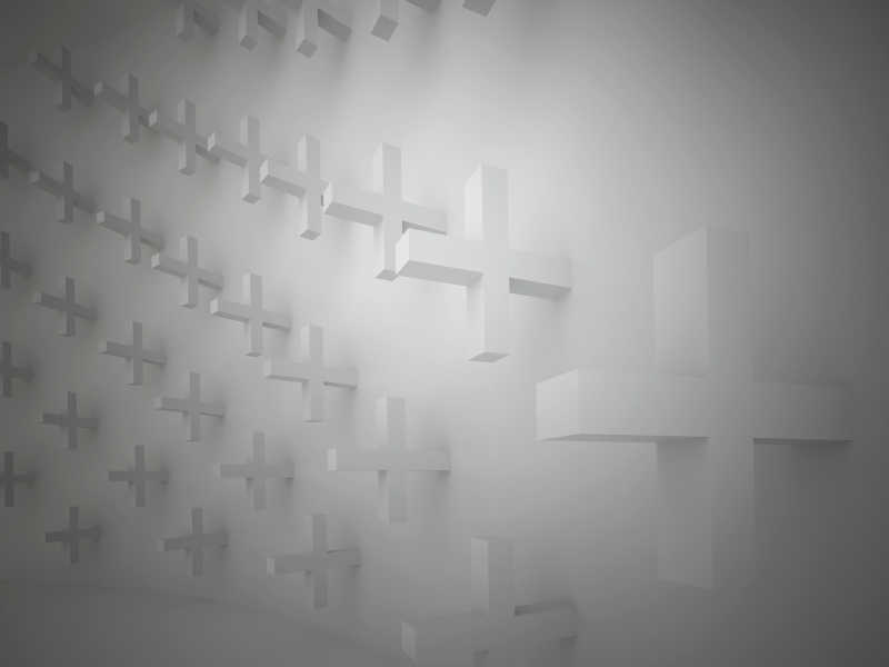 立体抽象的神圣建筑背景