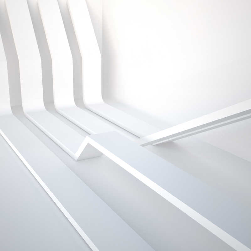 白色抽象的建筑插图