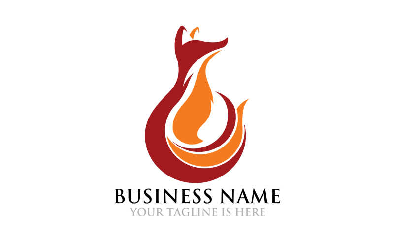 优雅火焰Fox标志