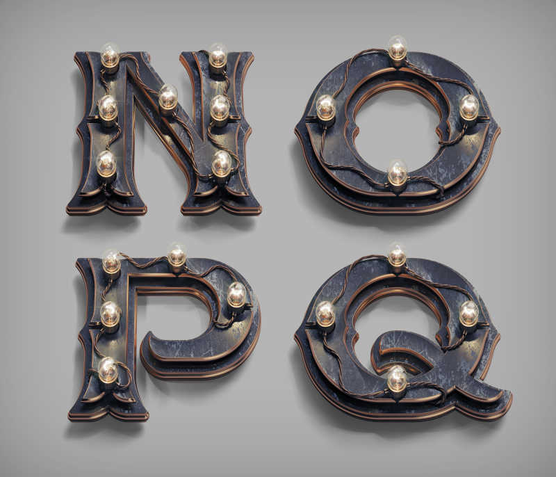 背景墙上的英文字母