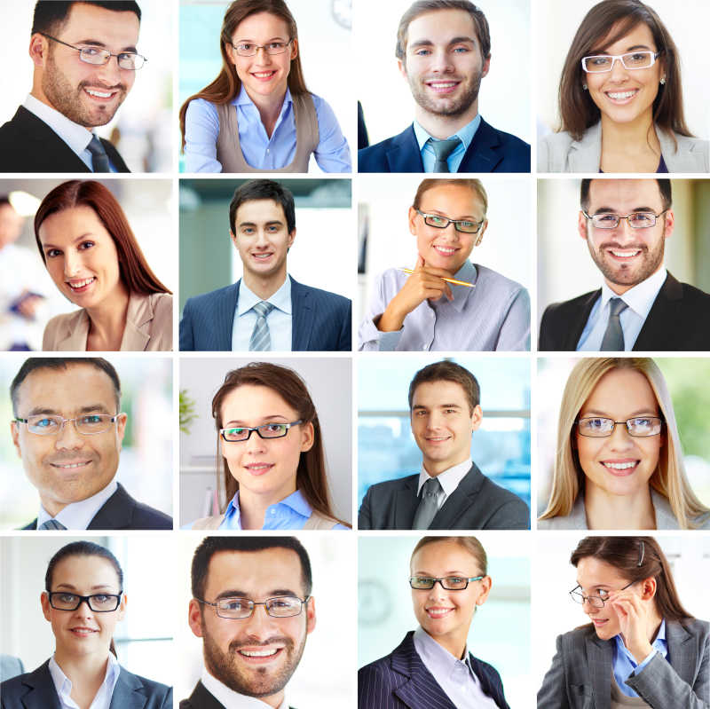 不同的商务人士拼图