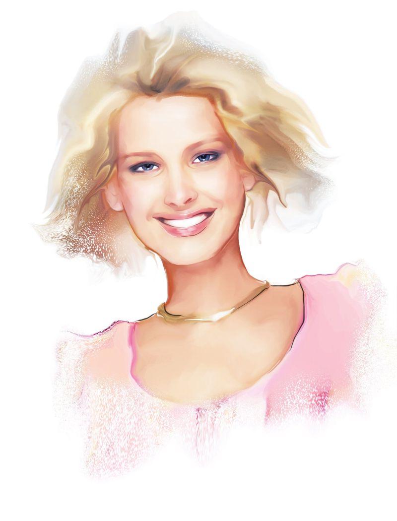 微笑的金发美女微笑