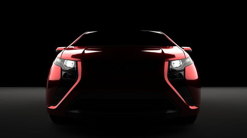 黑暗环境里的豪华汽车