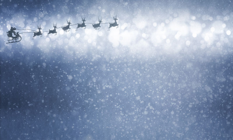 雪花里的圣诞老人