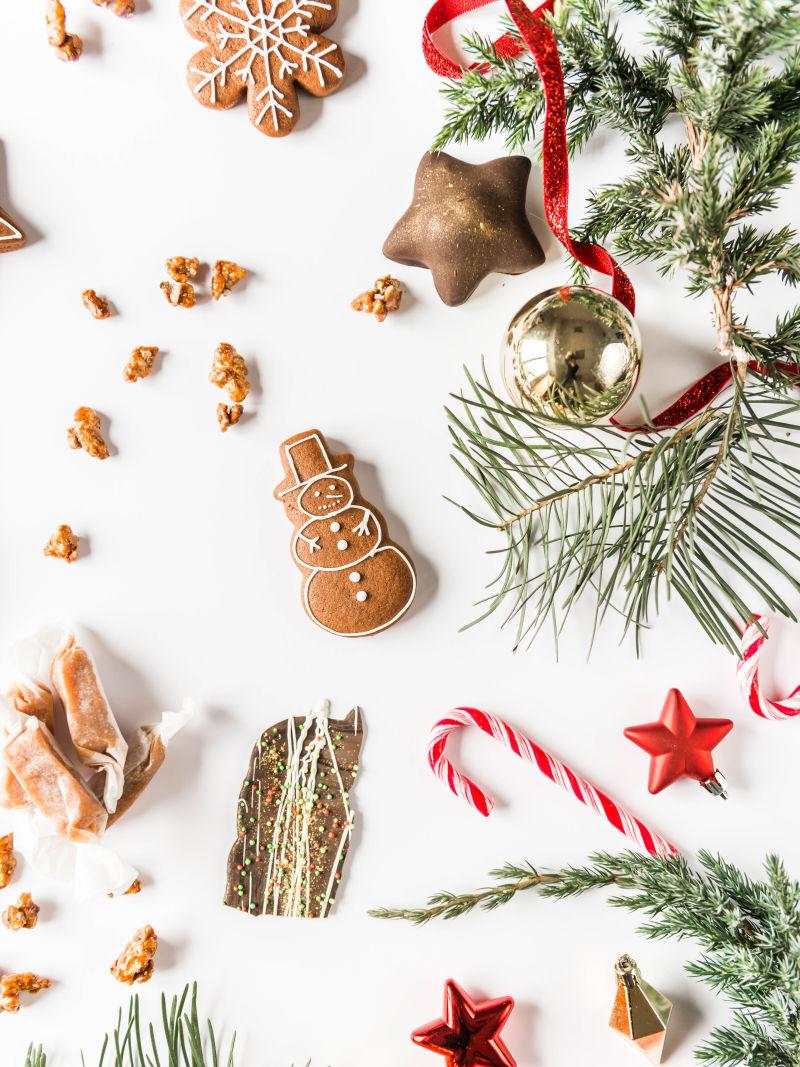 圣诞节装饰的桌子