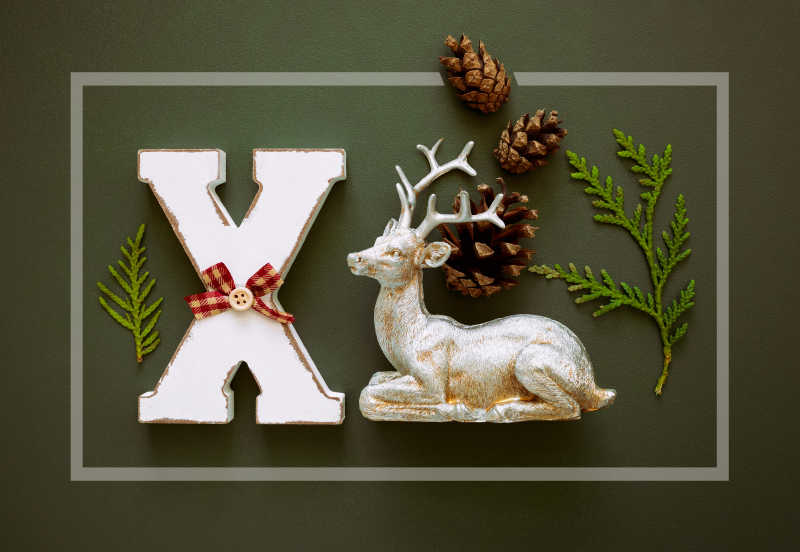 美丽的圣诞装饰贺卡