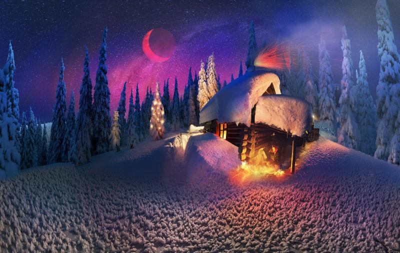 幻想的高山圣诞节